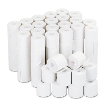 Universal UNV35705 0.5 in. Core 2.25 in. x 126 ft. Impact and Inkjet Print Bond Paper Rolls - White (100/Carton)