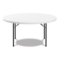  | Alera ALEPT60RW 60 in. x 29.25 in. Round Plastic Folding Table - White image number 1