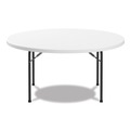  | Alera ALEPT60RW 60 in. Diameter x 29.25 in. Round Plastic Folding Table - White image number 1