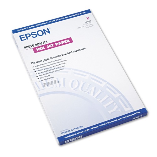 Epson S041070 4.9 mil 11 in. x 17 in. Matte Presentation Paper - Bright White (100/Pack) image number 0