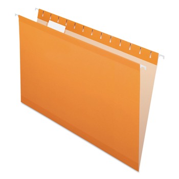 Pendaflex 04153 1/5 ORA 1/5-Cut Tabs Colored Reinforced Hanging Legal Folders - Orange (25/Box)