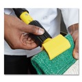 Mops | Rubbermaid Commercial FGH24600GY00 1 in. x 60 in. Fiberglass Gripper Mop Handle - Gray/Yellow image number 3