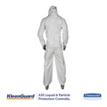 Bib Overalls | KleenGuard 38939 A35 Liquid and Particle Protection Coveralls Hooded - X-Large, White (25/Carton) image number 1