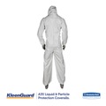 Bib Overalls | Ansell 38939 A35 Liquid and Particle Protection Coveralls Hooded - X-Large, White (25/Carton) image number 1