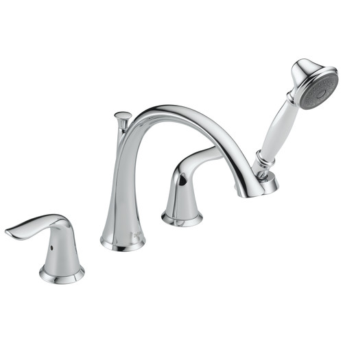 Bathtub & Shower Heads | Delta T4738 Lahara Roman Tub with Hand Shower Trim - Chrome image number 0