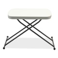 Folding Tables | Alera 65604 25.6 in. x 17.7 in. x 19 in. to 28 in. Rectangular Height-Adjustable Personal Folding Table - White Top/Dark Gray Legs image number 2