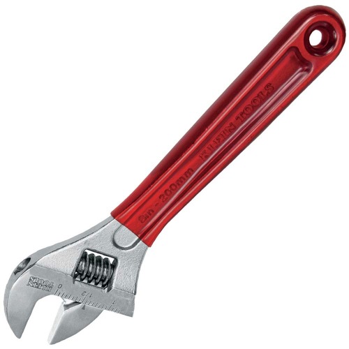 Adjustable Wrenches | Klein Tools D507-8 8 in. Extra Capacity Adjustable Wrench - Transparent Red Handle image number 0