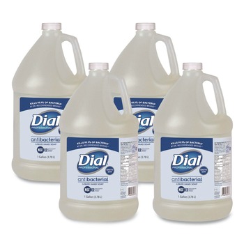 Dial Professional 1 Gallon Antibacterial Liquid Hand Soap for Sensitive Skin Refill - Light Floral Scent (4/Carton)