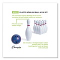 Outdoor Games | Champion Sports BPSET Plastic/Rubber Bowling Set - White (1 Set) image number 4