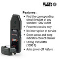 Detection Tools | Klein Tools ET300 90V/ 120V Cordless Digital Circuit Breaker Finder image number 2
