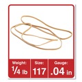 Office Jansan | Universal UNV04117 4 oz. Box 0.06 in. Gauge Size 117 Rubber Bands - Beige (50/Pack) image number 2