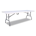 Office & Office Supplies | Alera 65606 96 in. x 30 in. x 29.25 in. Fold in Half Plastic Folding Table - White image number 0