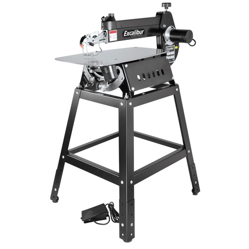 Scroll Saws | Excalibur EX-21-21BS-BNDL 21 in. Tilting Head Scroll Saw with Foot Switch and Adjustable Height Solid Steel Stand for EX16/EX21 image number 0
