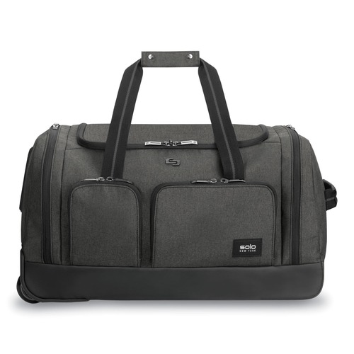 Boxes & Bins | SOLO UBN980-10 12 in. x 10.5 in. x 10.5 in. Leroy Polyester Rolling Duffel Fits Devices Up to 15.6 in. - Gray image number 0