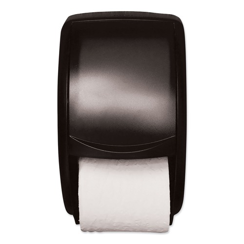 New Year New Savings! Save $25 off $150 | Tork 55TR 7.5 x 7 x 12.75 Twin Standard Roll Bath Tissue Dispenser - Smoke (1/Carton) image number 0