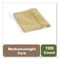 Cutlery | Dixie ANFBAM Mediumweight Bamboo Cutlery Fork - Light Golden (1000/Carton) image number 2