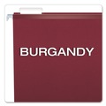  | Pendaflex 04152 1/5 BUR 1/5-Cut Tabs Colored Reinforced Hanging Letter Folders - Burgundy (25/Box) image number 5