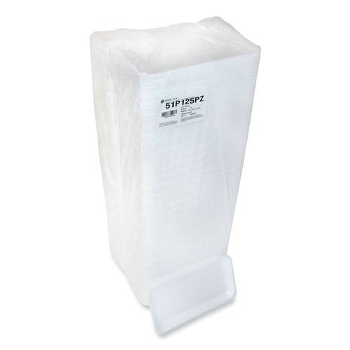 Food Service | Pactiv Corp. 51P125PZ 15 in. x 8 in. x 1.25 in. #25PZ Foam Supermarket Tray - White (200/Carton) image number 0