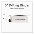 Office Jansan | Cardinal 10350CB Premier 3 Easy Open Locking Slant D Ring 5 in. Capacity ClearVue Binder - White image number 1