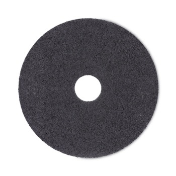 Boardwalk 17 in. Diameter High Performance Stripping Floor Pads - Black (5/Carton)