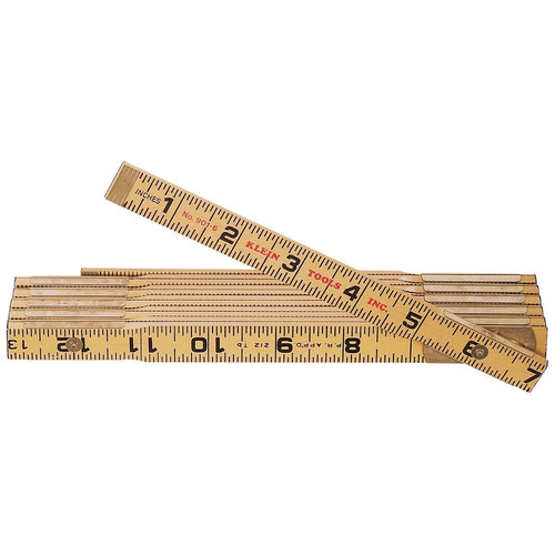Rulers & Yardsticks | Klein Tools 901-6 Outside Reading Wood Folding Rule image number 0