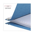 Office Jansan | Universal A7011722A 6 in. Capacity 9.5 in. x 11 in. 2 Post Pressboard Hanging Binder - Light Blue image number 3