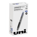 Pens | uni-ball 1736098 Signo 207 Medium 0.7 millimeter Retractable Needle Point Gel Pen - Blue Ink/Clear/Black/Blue Barrel (1-Dozen) image number 0