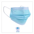 Masks | Boardwalk MS2000BX 3-Ply General Use Face Mask - Blue (50/Box) image number 4