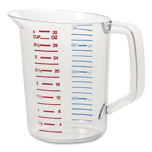 Beverage Serveware | Rubbermaid Commercial FG321600CLR Bouncer 32 oz. Measuring Cup - Clear image number 0