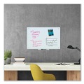 White Boards | U Brands 2298U00-01 35 x 23 Glass Dry Erase Board - White Surface image number 3