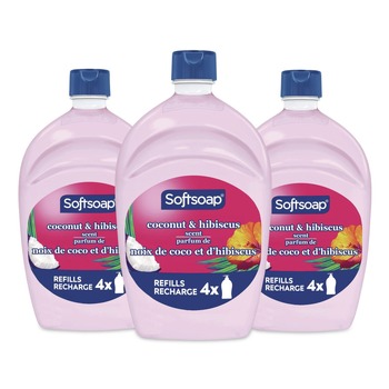 Softsoap 61049619 50 oz Liquid Hand Soap Refills - Coconut and Hibiscus Scent (3/Carton)