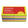Office Jansan | Universal UNV35617 Fan-Folded 3 in. x 3 in. Self-Stick Pop-Up Notes - Assorted Neon/Yellow (12/Pack) image number 1