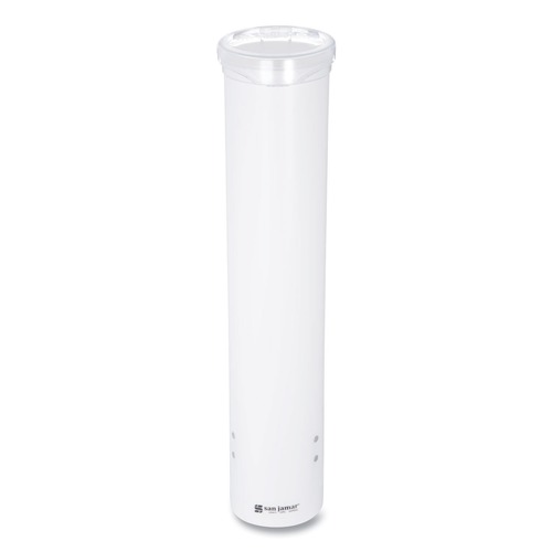 Beverage Serveware | San Jamar C4160WH Small Pull-Type Water Cup Dispenser for 5 oz. Cups - White image number 0