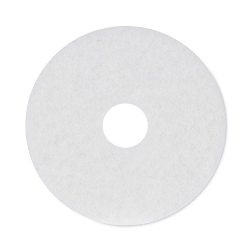 Cleaning & Janitorial Accessories | Boardwalk BWK4015WHI 15 in. Polishing Floor Pads - White (5-Piece/Carton) image number 0
