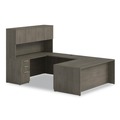 Office Desks & Workstations | Alera AE1NZK-UF2472S TOM 72 in. x 24 in. x 29 in. Seville Series Credenza with Left Pedestal - Walnut image number 4