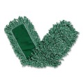 Cleaning & Janitorial Supplies | Rubbermaid Commercial FGJ85700GR00 48 in. x 5 in. Microfiber Looped-End Dust Mop Heads - Green (12/Carton) image number 5