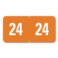 Labels | Smead 67924 0.5 in. x 1 in. 24 Yearly End Tab File Folder Labels - Orange (250/Pack) image number 0