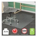 Office Chair Mats | Deflecto CM14113COM 36 x 48 SuperMat Frequent Use Lipped Roll Chair Mat for Med Pile Carpet - Clear image number 8