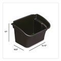 Cleaning Carts | Rubbermaid Commercial FG335488BLA 4 Gallon Utility Bin (Black) image number 2