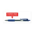 Office Jansan | Universal UNV39913 0.7 mm. Medium Comfort Grip Retractable Gel Pen - Blue Ink, Clear/Blue Barrel (1-Dozen) image number 4