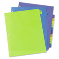 Office Jansan | Avery 11330 11 in. x 8.5 in. 12-Tab A to Z Durable Preprinted Plastic Tab Dividers - Assorted (1-Set) image number 1