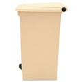 Trash Cans | Rubbermaid Commercial FG614400BEIG 12 gal. Plastic, Square, Indoor Utility Step-On Waste Container - Beige image number 1