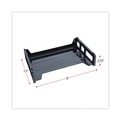  | Universal UNV08100 13 in. x 9 in. x 2.75 in. Recycled 2-Section Plastic Side Load Desk Tray - Letter, Black (2/Pack) image number 4