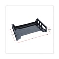 Office Jansan | Universal UNV08100 13 in. x 9 in. x 2.75 in. Recycled 2-Section Plastic Side Load Desk Tray - Letter, Black (2/Pack) image number 4