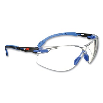 3M Solus 1000 Series Safety Glasses - Blue Plastic Frame Clear Polycarbonate Lens