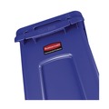 Trash & Waste Bins | Rubbermaid Commercial FG354007BLUE 23 Gallon Slim Jim Recycling Plastic Container with Venting Channels - Blue image number 1