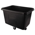 Trash Cans | Rubbermaid Commercial FG461400BLA 500 lbs. Capacity 105 Gallon Plastic Cube Truck - Black image number 0