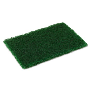 Continental 6 in. x 9 in. Medium Duty Scouring Pad - Green (60/Carton)