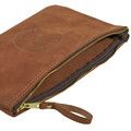 Cases and Bags | Klein Tools 5139L 12-1/2 in. Top-Grain Leather Zipper Bag - Brown image number 3