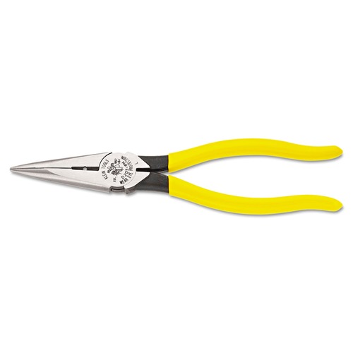 Pliers | Klein Tools D203-8N 8 in. Needle Nose Side Cutter Pliers with Stripping image number 0